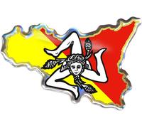 Autocollant 3D Drapeau Sicilia HQ