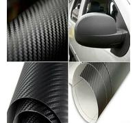 Autocollant 3D en fibre de carbone vinyle pour intérieur de voiture, idéal pour tableau de bord et console centrale