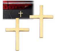 Autocollant 3D en forme de croix de Jésus-Christ en métal, résistant aux intempéries, autocollant anti-rayures pour coffre, pare-chocs de voiture