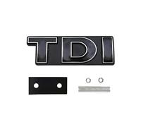 Autocollant 3D en métal avec Logo TDI for calandre Avant de Voiture, emblème for Garde-Boue, côté arrière, Coffre, Badge décoratif, Compatible avec Golf MK4 MK5(Grille Black)