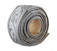 Autocollant 3D en mousse texturée pour mur intérieur, cadre de porte et protection des bords d'armoire, sans perçage ni clous (argenté et gris)