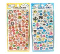 Autocollant 3D en relief avec motif assorti pour les cours d'art sensoriel amusant, les surprises de dessin animé et le jeu sûr fournitures d'artisanat pour enfants