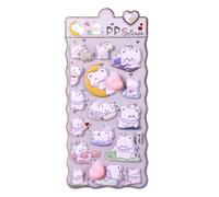 Autocollant 3D en relief de style dessin animé, humoristique, design mignon, smartphone, décoration, notes, journal, agenda, journal, maison, école, bureau, bricolage, étudiant, fille, anniversaire