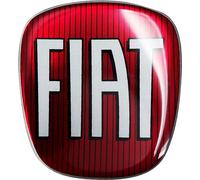 Autocollant 3d - Fiat - Logo Remplacement - Noir - 40x43 Mm - Voiture