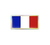 Autocollant 3d - France - Drapeau - 88 X 40 Mm - Résistant Aux Uv - Couleurs Vives
