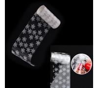 Autocollant 3d Motif Flocon De Neige Blanc, Transfert D'eau, Pour Nail Art, Outils De Manucure Pour Femmes