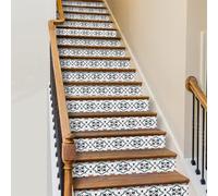 Autocollant 3D pour Escalier 18x100cm Vert et Rouge pour Carrelage de Cuisine Ou Salle de Bain À Coller sur Les Carreaux Muraux et La Crédence de Cuisine.