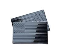 Autocollant 3D pour fenêtre de voiture avec drapeau américain - Autocollant creux pour voiture - En aluminium mat - Pour la plupart des voitures