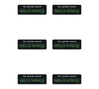 Autocollant : 50 mm, 6 pièces - The github Wizard Hello World Github Contribution Graph Vinyle Sticker