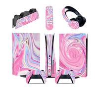 Autocollant 56703 Console Pour PS5 Disc Edition & Digital Edition Sticker Vinyl Decal Cover Pour Ps5 Controller & Charging Station & Headset & Media Remote Revêtement(Digital Edition)