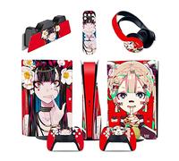 Autocollant 57555 Console Pour PS5 Disc Edition & Digital Sticker Vinyl Decal Cover Pour Ps5 Controller & Charging Station & Headset & Media Remote Revêtement(Digital Edition)