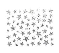 Autocollant à Ongles 3D Curseur à Ongles étoiles Autocollants Paillettes Brillantes Décoration D'ongle Pour Les Femmes Conceptions D'art D'ongle Pour Les Filles Argent