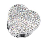 Autocollant à paillettes pour démarrage/arrêt du moteur de voiture - Accessoire intérieur en forme de cœur pour véhicules