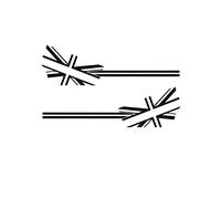 Autocollant à Rayures Latérales De Porte Drapeau Union Jack, Adapté pour Mini Cooper R56 F56 R50 R53 R55 R57 R58 R59 R60 R61 F55 F60 F54 (Black)
