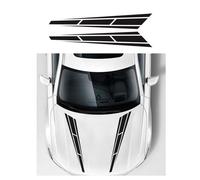 Autocollant à rayures pour capot de voiture - DILWE - Sporty Style - Noir