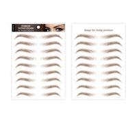 Autocollant À Sourcils Marron, Autocollants À Sourccils Imperméables 6D | Outil De Mise En Forme Des Soucils À Texture Semblable À Des Cheveux Pour Les Voyages, Lees Fêtes, Bals De Promo Et Lees Ren