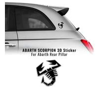 Autocollant - Abarth - Scorpion 3d - Noir - 65 Mm - Voiture