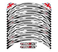 Autocollant Accessoires Moto Autocollants Roue Jante Réfléchissante Imperméables pour Trident 660 2023(Style 4)
