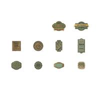 Autocollant adhésif d ' étiquette de conception historique de 20 pièces avec des thèmes anglais vieillis pour des décorations de planificateur de livres de scrapbooking et de livres d ' écriture