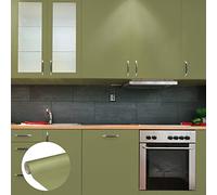 Autocollant Adhésif Imperméable Vinyle Rouleau pour Cuisine Meuble Armoire Porte - Sticker Mural H60 x L200 cm - vert olive