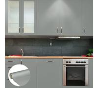 Autocollant Adhésif Imperméable Vinyle Rouleau pour Cuisine Meuble Armoire Porte - Sticker Mural H60 x L200 cm - gris clair