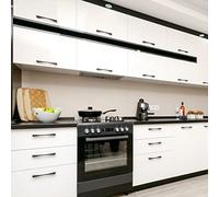 Autocollant Adhésif Imperméable Vinyle Rouleau pour Cuisine Meuble Armoire Porte - Sticker Mural H60 x L200 cm - blanc