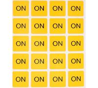 Autocollant Adhésif PVC Jaune, Panneau Lumineux Sécurité | Retrait sans Résidu, Texture Lisse, Lettres Noires sur Fond Jaune, pour Panneaux et Éclairages