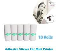 Autocollant Adhésif Thermique Peripage, 5 Rouleaux De 10 Ans, Papier Photo Pour Chat Mignon, Mini Paperang Memobird Poooli, Fournitures D'imprimantes