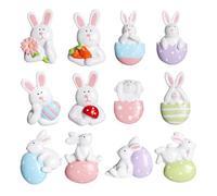 Autocollant Aimant De Réfrigérateur De Pâques | Aimants De Réfrigérateur De Pâques,Aimants De Garage Joyeuses Pâques 12 Pièces Décorations De Pâques | Aimants De Réfrigérateur Lapin pour Les Fêtes