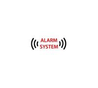 Autocollant alarme voiture sticker alarm system 16 Taille : 8 cm