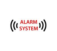 Autocollant alarme voiture sticker alarm system 16 - Taille : 8 cm