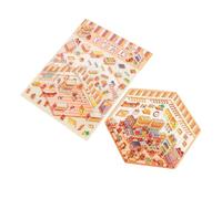 Autocollant amusant 3D miniature Scène de dessin animé 3D Scène Scrapbooking pour journal Couverture de téléphone Bouteille d'eau Creative Game World Sticker