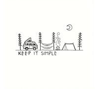Autocollant amusant pour camping-car Keep it simple, autocollant en vinyle pour pare-chocs, studio, bureau, art mural