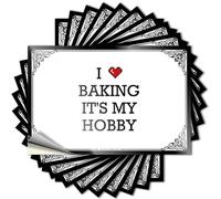 Autocollant amusant pour pare-chocs de voiture avec inscription « I Love Baking It's My Hobby » (12 x 18 cm)