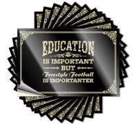 Autocollant amusant pour pare-chocs « Education is Important But Freestyle Football is Importanter » Autocollants anti-biden pour voiture (12 x 18 cm)