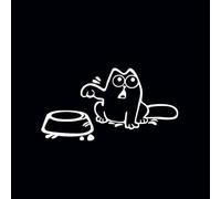 Autocollant amusant pour réservoir de carburant Simon's Cat - Autocollant personnalisé pour bouchon de réservoir de carburant - Autocollants pour pare-chocs, fenêtres