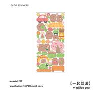 Autocollant Animal Mignon Créatif, 6 Styles, Papier De Collage, Kawaii Pour Scrapbooking, Décorations, Papeterie Scolaire De Journal Intime, Diy Bricolage