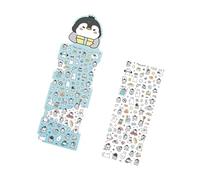 Autocollant animal mignon découpé adapté pour le scrapbooking, le journal, décoration créative autocollante avec des expressions amusantes, imperméable pour ordinateur portable