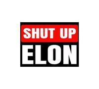 Autocollant anti-Elon Club pour pare-chocs de voiture, ordinateur portable, mur, fenêtre (Shut Up Elon 15,2 x 11,6 cm)