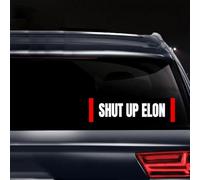 Autocollant anti-Elon Club pour pare-chocs de voiture, ordinateur portable, mur, fenêtre (Shut Up Elon)