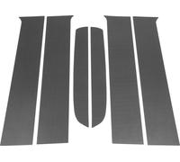 Autocollant Anti-Rayures Pour Garniture De Montant De Porte Et De Fenêtre, Couverture Extérieure Extérieure Pour Ford Ranger 2015-2021, Motif Fibre De Carbone Noir