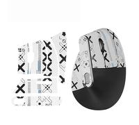 Autocollant antidérapant pour souris de jeu verticale MX - Motif souris - Demi-couverture - Blanc