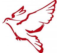 Autocollant Application - Taube - AP1418 - Versch. Couleurs et Tailles au Choix - rouge, 15cm