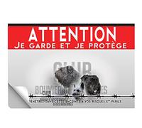 Autocollant Attention au chien club bouvier des flandres