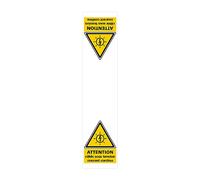 Autocollant Attention Câble Sous Tension Courant Continu (C1523). Signalisation Photovoltaïque -