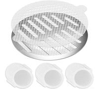 Autocollant attrape-cheveux de douche avec taille et espacement optimisés pour maximiser la capture des débris sans ralentir le drainage (D)