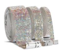 Autocollant auto-adhésif en strass cristal, ruban de diamant, autocollant de bricolage, artisanat d'art, décoration de téléphone de voiture, livraison directe Or champagne