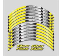 Autocollant Autocollants Décoratifs Imperméables pour Roue Moto 17 Bande Réfléchissante Jante Pneu Ensemble Décalcomanies pour Y&amaha YZFR25 YZF R25(Style 4)