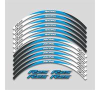 Autocollant Autocollants Décoratifs Imperméables pour Roue Moto 17 Bande Réfléchissante Jante Pneu Ensemble Décalcomanies pour Y&amaha YZFR25 YZF R25(Style 15)