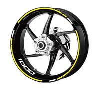 Autocollant Autocollants Réfléchissants Imperméables Multicolores Décoratifs Moyeu Roue Décalcomanies Complètes Jante Moto pour Z1000(Style 8)